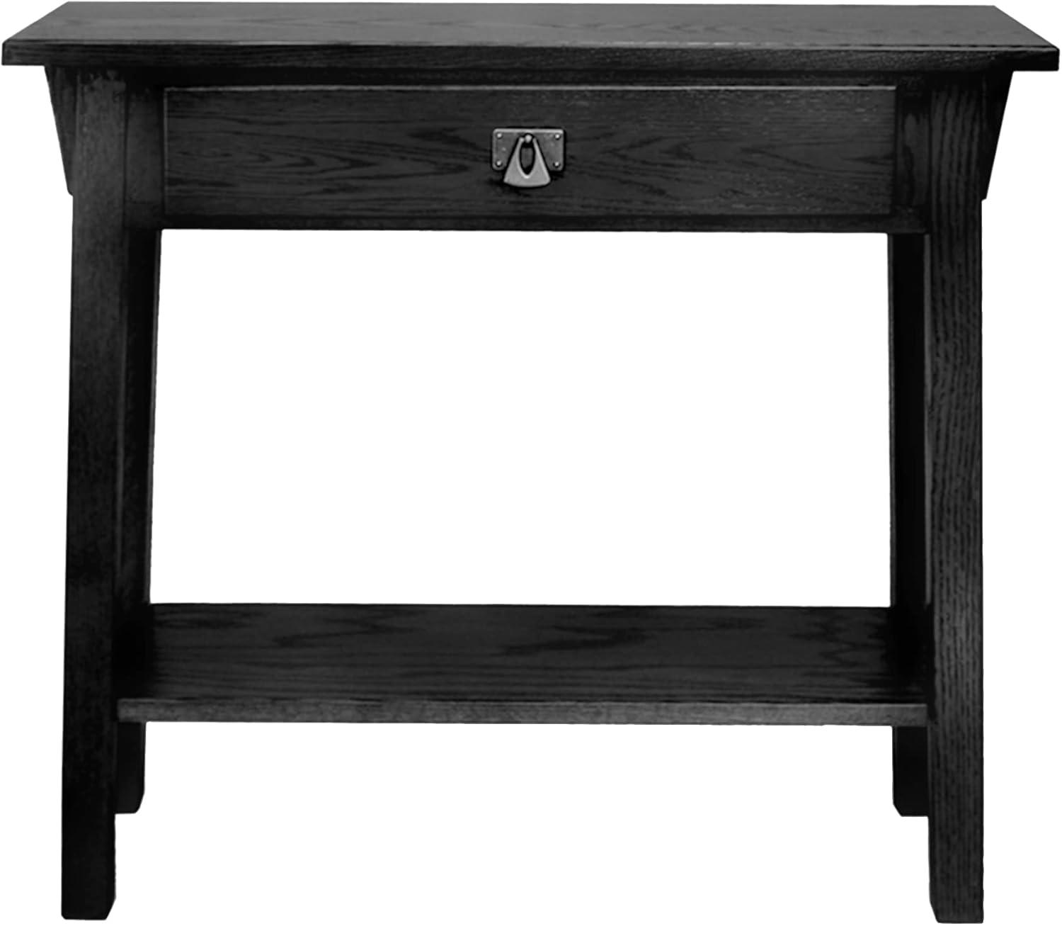 Favorite Finds Mission Hall Stand Slate Finish - Leick Home: Compact Wood Entryway Table with Drawer, CARB Certified