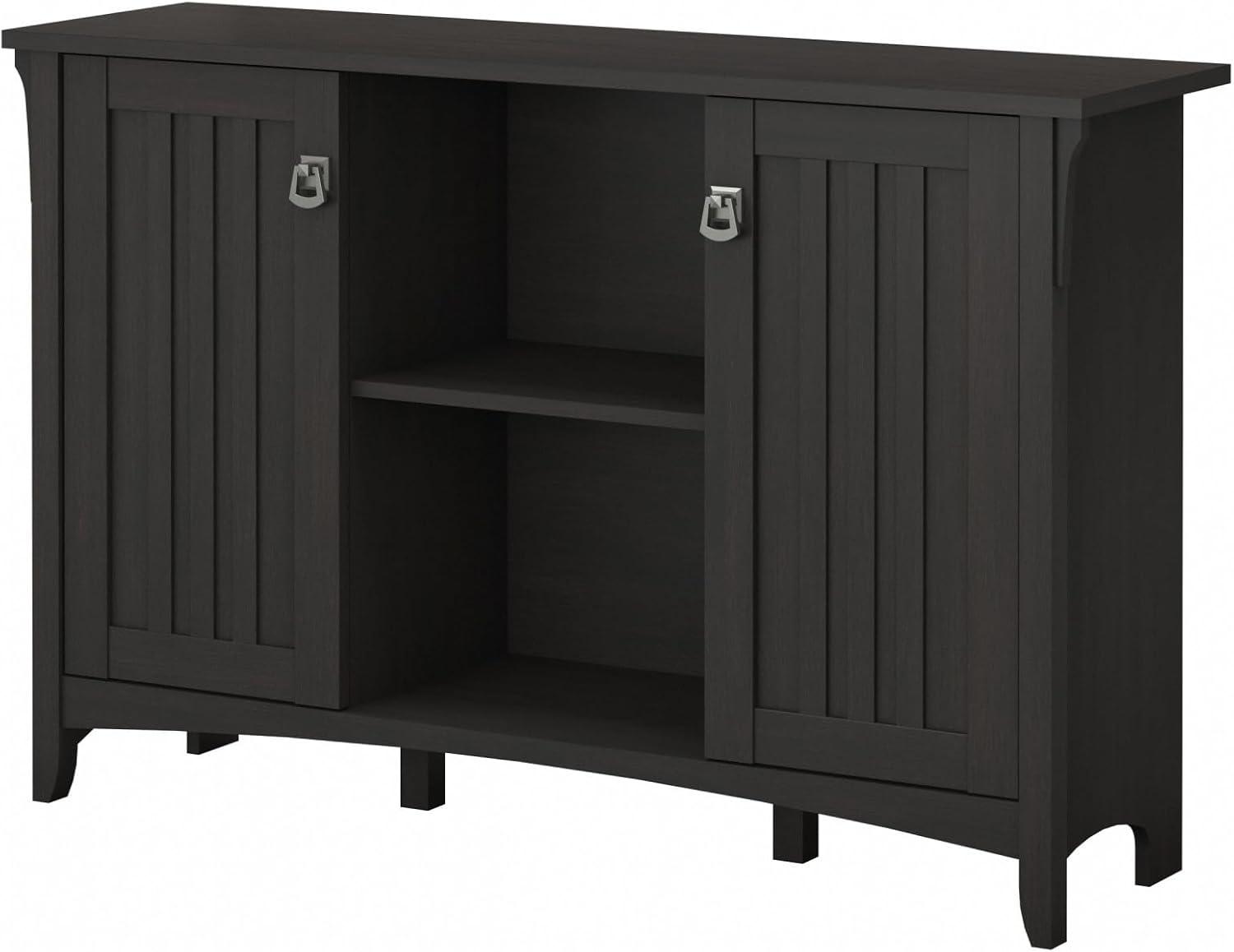 Bush Furniture Salinas Accent Storage Cabinet with Doors, Vintage Black