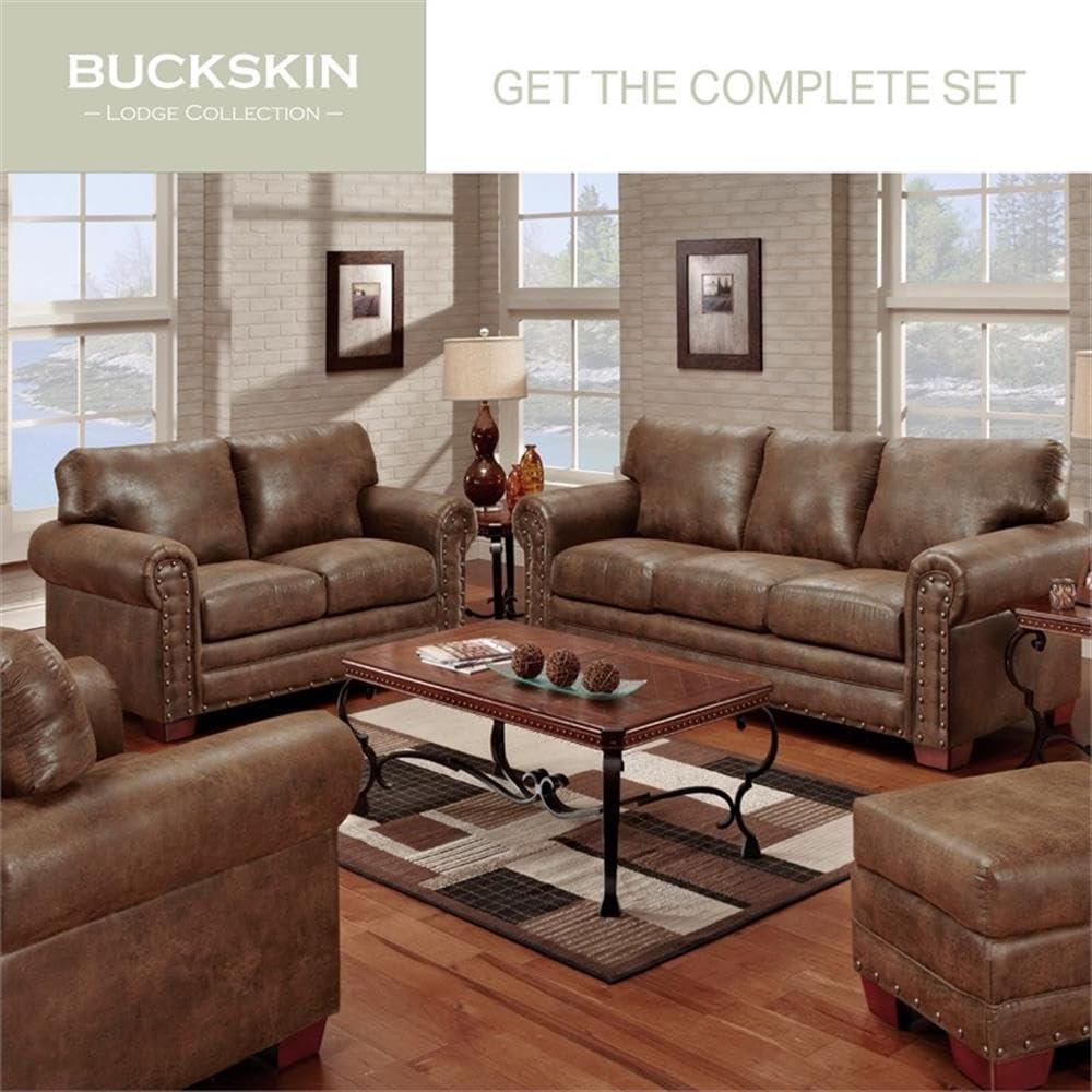 American Furniture Classics Model 8500-20S Buckskin 4-Piece Set with Sleeper