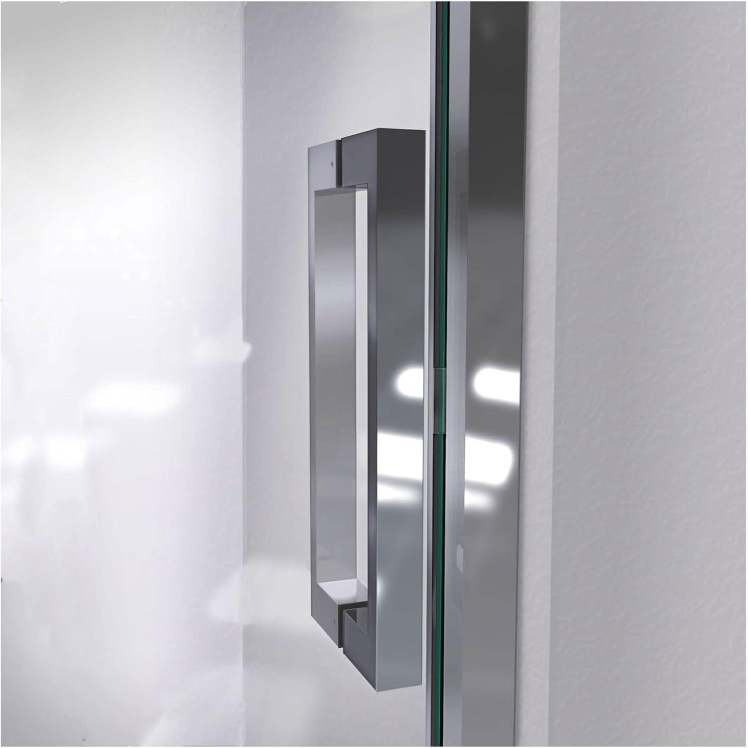 Mirage-Z 56-60 in Frameless Brushed Nickel Sliding Tub Door