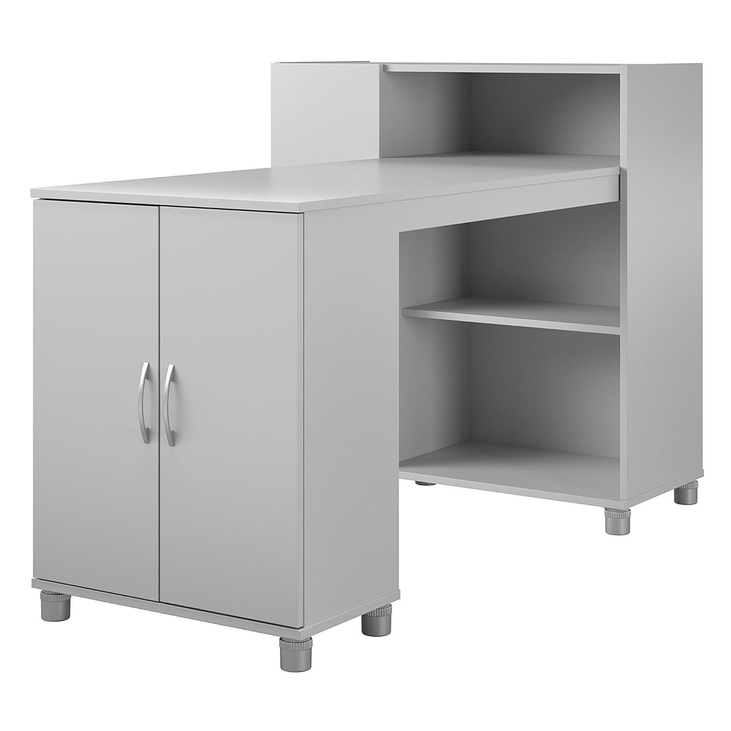 RealRooms Basin Hobby and Craft Desk with Storage, Black