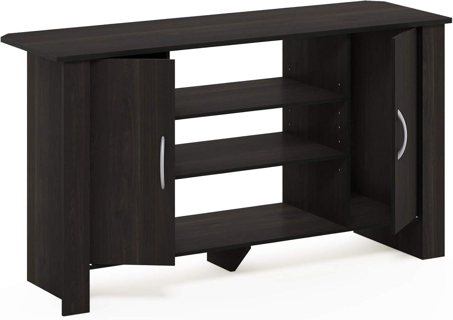 Furinno Econ TV Stand for TV's up To 46" Console Entertainment Center Bookcase Shelves TV Cabinet Media Center for Living Room,Espresso