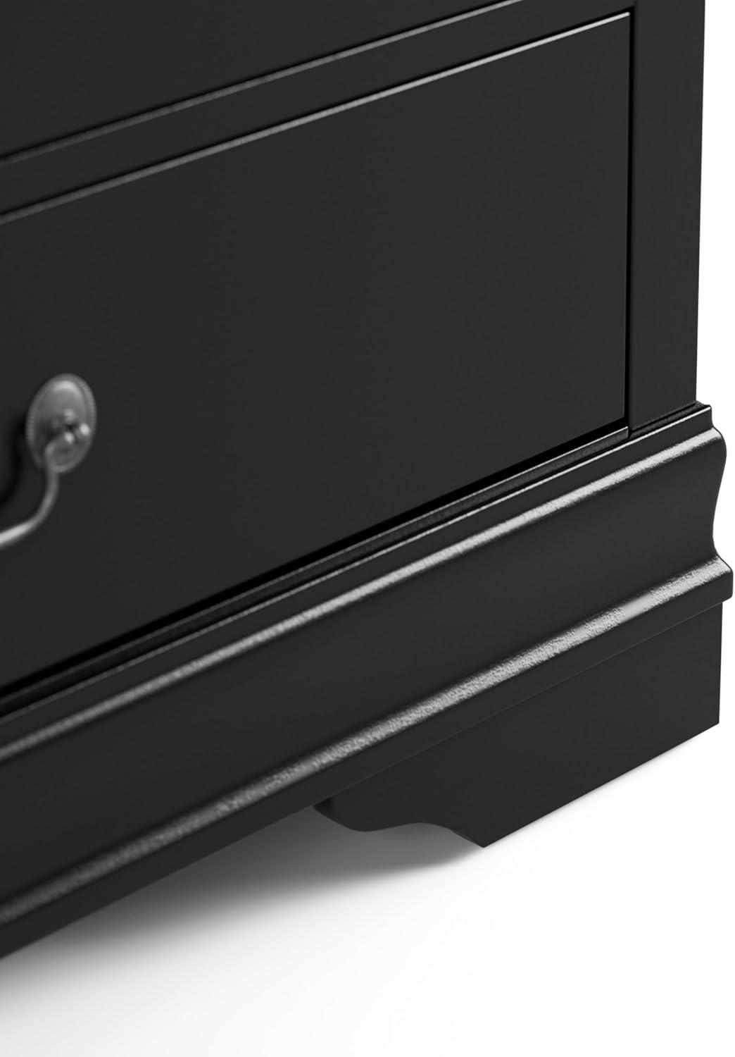 Furniture of America Toni Wood 6-Drawer Dresser with Mirror in Black