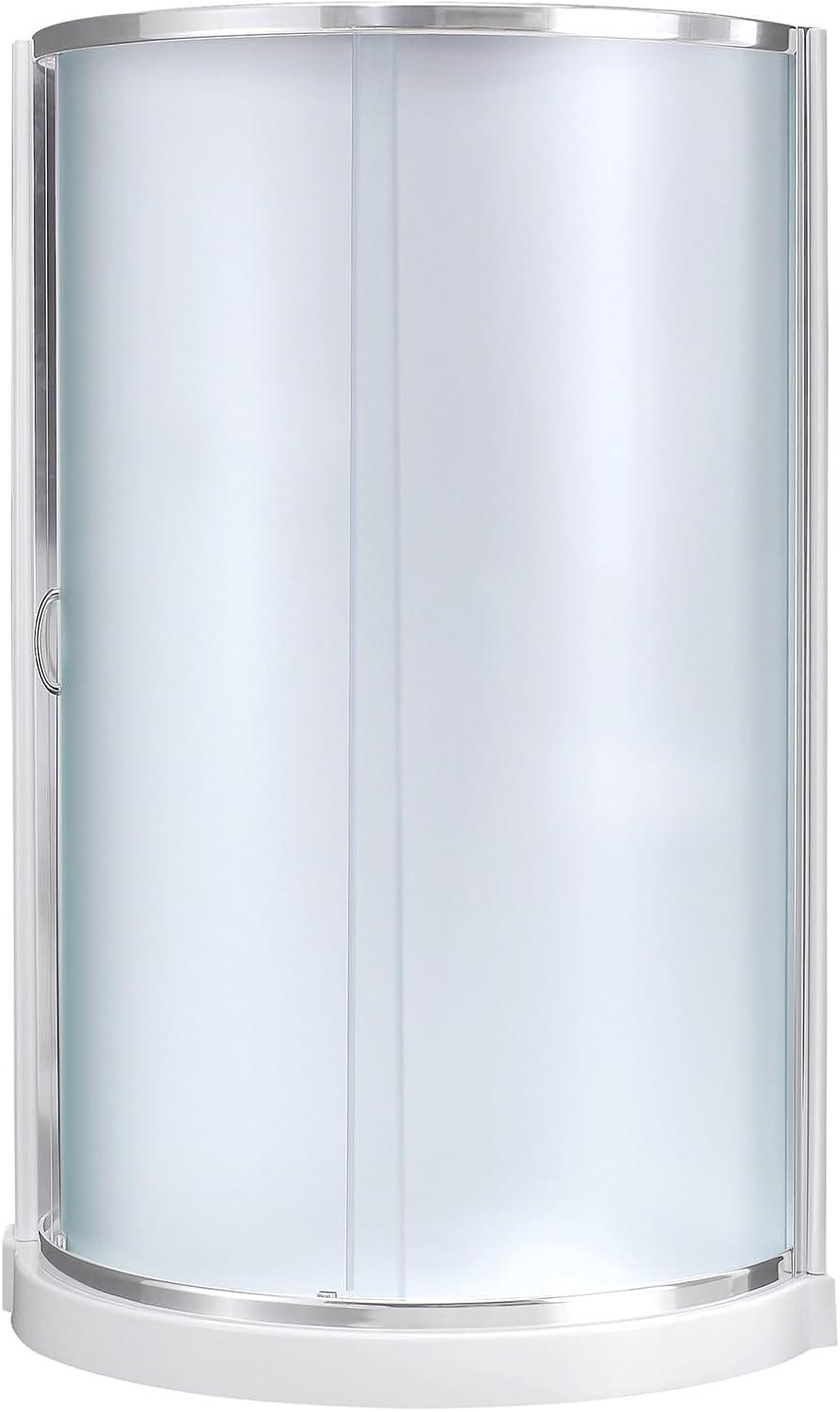 Ove Decors Breeze_36_without_walls OVE Decors Breeze Premium 40 in. Round Shower Kit w/ Clear, Base in Chrome Finish