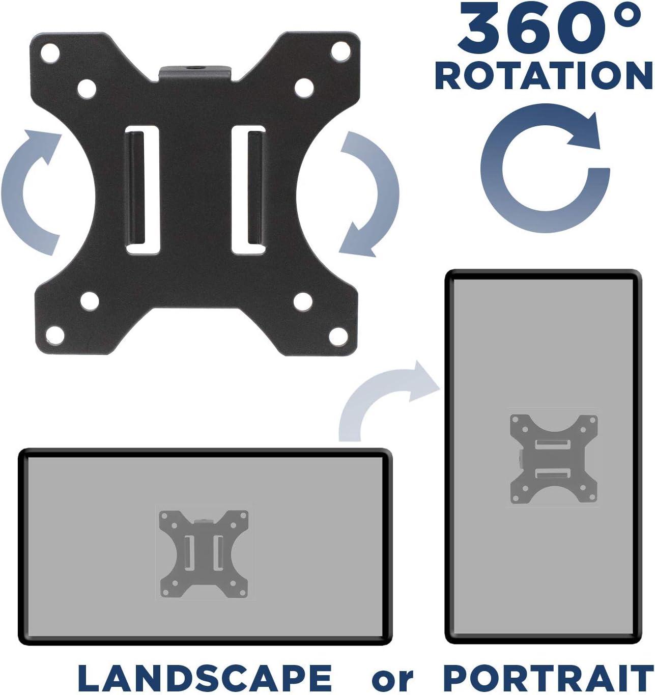 Mount-It! Universal VESA Pole Mount | Full Motion TV Pole Mount Bracket | VESA 75 100 | Fits TVs or Monitors Up to 32 Inches