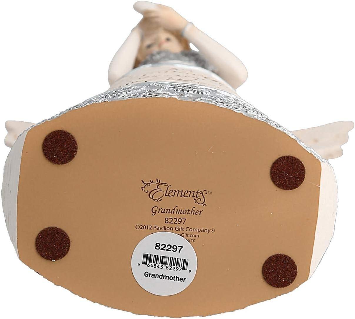 Elements Grandmother Angel Figurine by Pavilion, 8-Inch, Holding Heart, Inscription a Grandmother's Love Warms The Heart