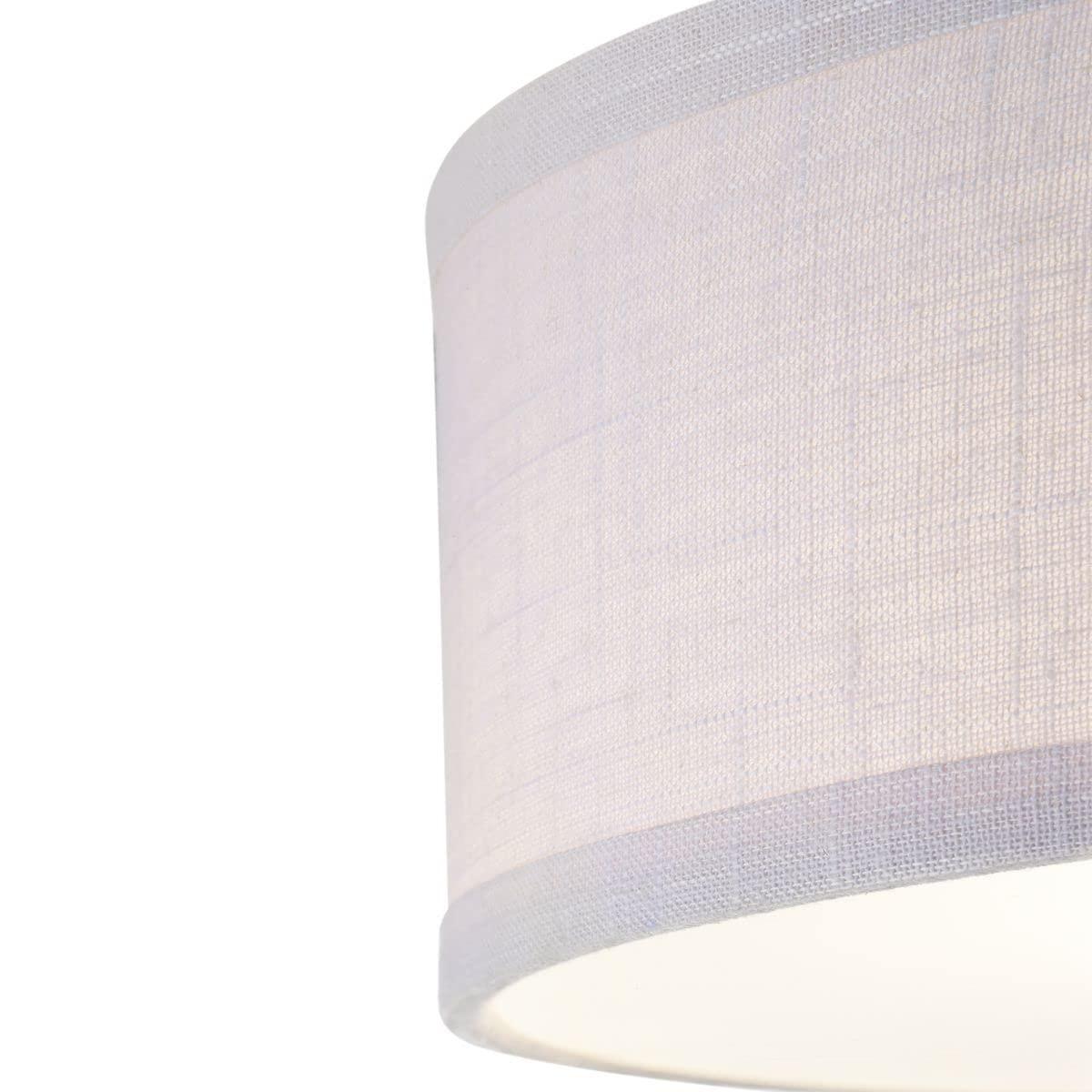 Progress Lighting Inspire Collection 2-Light Semi-Flush Fixture, Graphite Finish, Summer Linen Shade