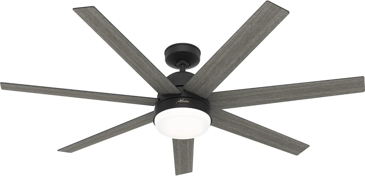 60" Phenomenon 7 - Blade Smart Standard Ceiling Fan with Wall Control and Light Kit Included