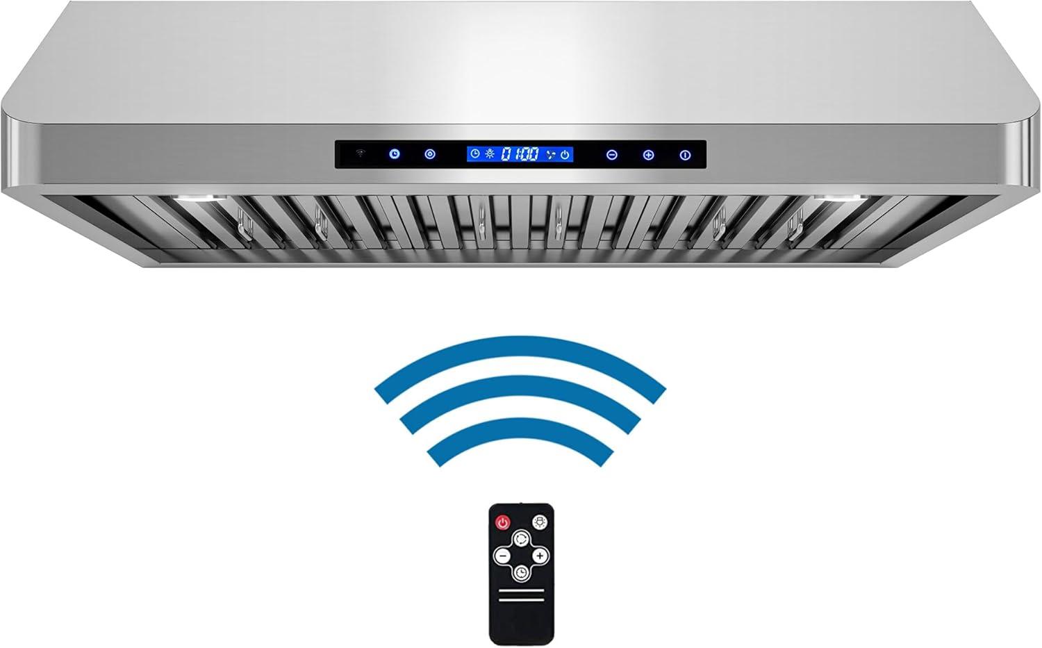 Cosmo COS-QS90 36 in. 500 CFM Ducted Under Cabinet Range Hood in Stainless Steel