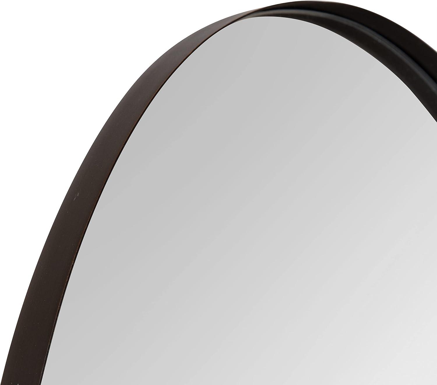 Kate and Laurel Rollo Oval Framed Wall Mirror, Bronze 20x30