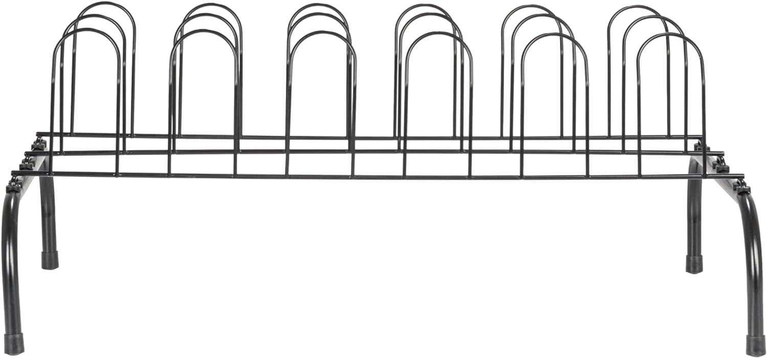 9-Pair Metal Wire Shoe Rack, Black