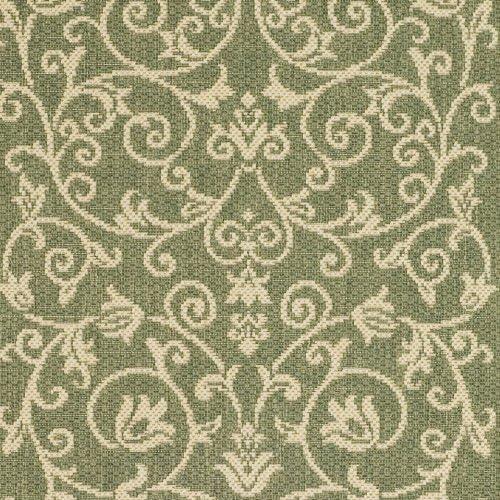 SAFAVIEH Courtyard Nanda Floral Indoor/Outdoor Area Rug, 2' x 3'7", Olive/Natural
