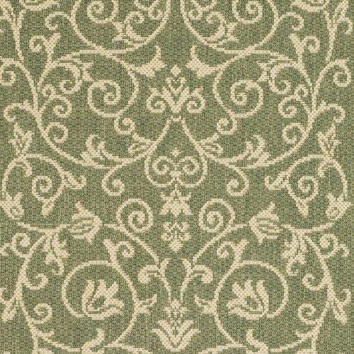 SAFAVIEH Courtyard Nanda Floral Indoor/Outdoor Area Rug, 2' x 3'7", Olive/Natural
