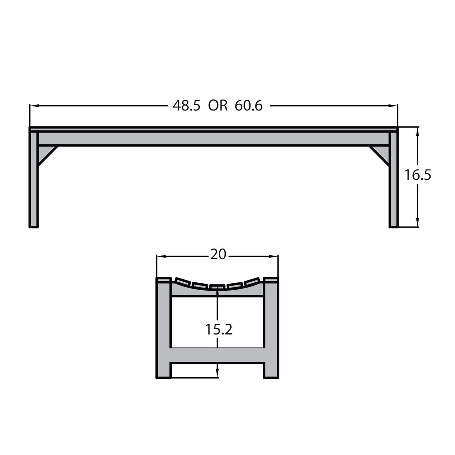 highwoodÂ® Eco-Friendly Recycled Plastic Lehigh Picnic Bench, 5'