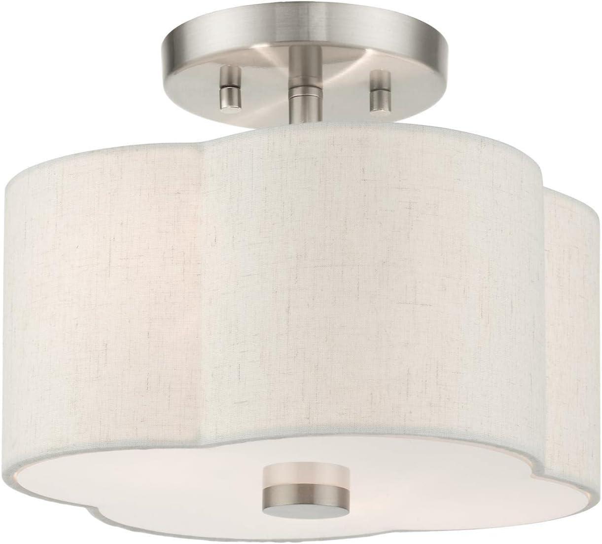 Livex Lighting Solstice 2 - Light Semi-Flush Mount in  Brushed Nickel