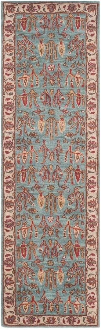 SAFAVIEH Heritage Donette Traditional Wool Area Rug, Blue/Ivory, 9' x 12'