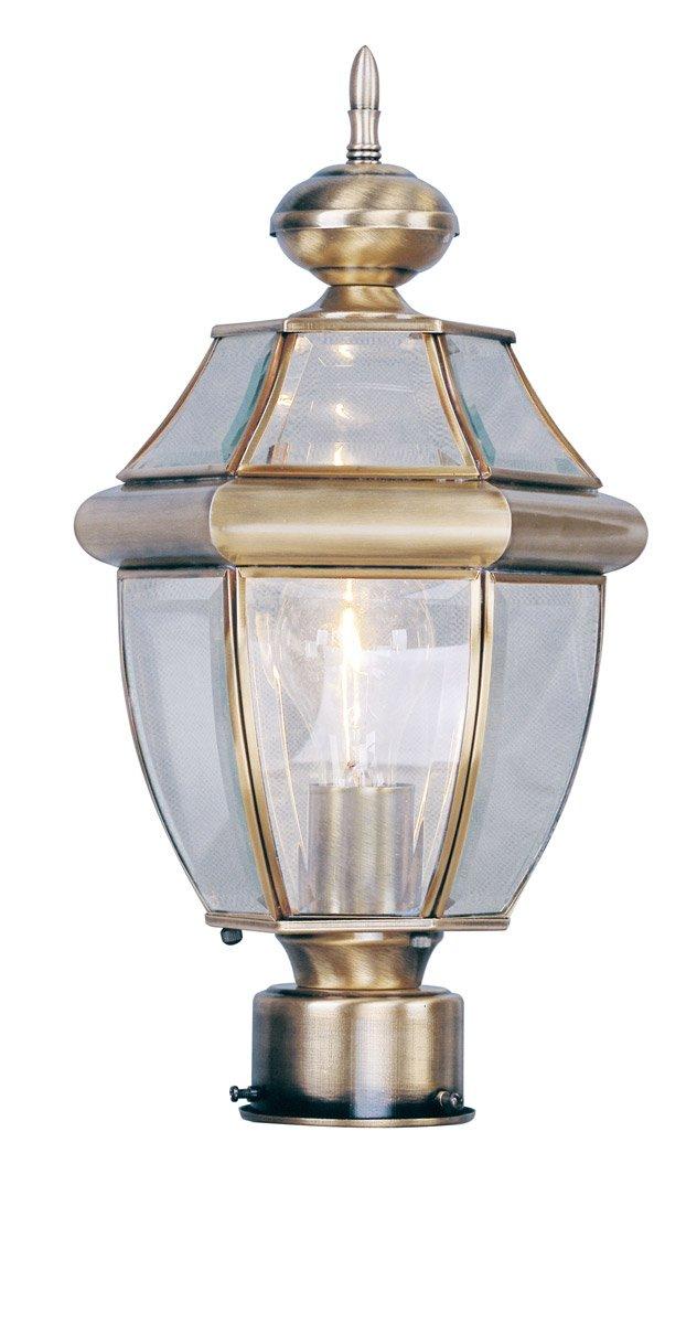 Livex Lighting Monterey 1 - Light Post Light in  Antique Brass