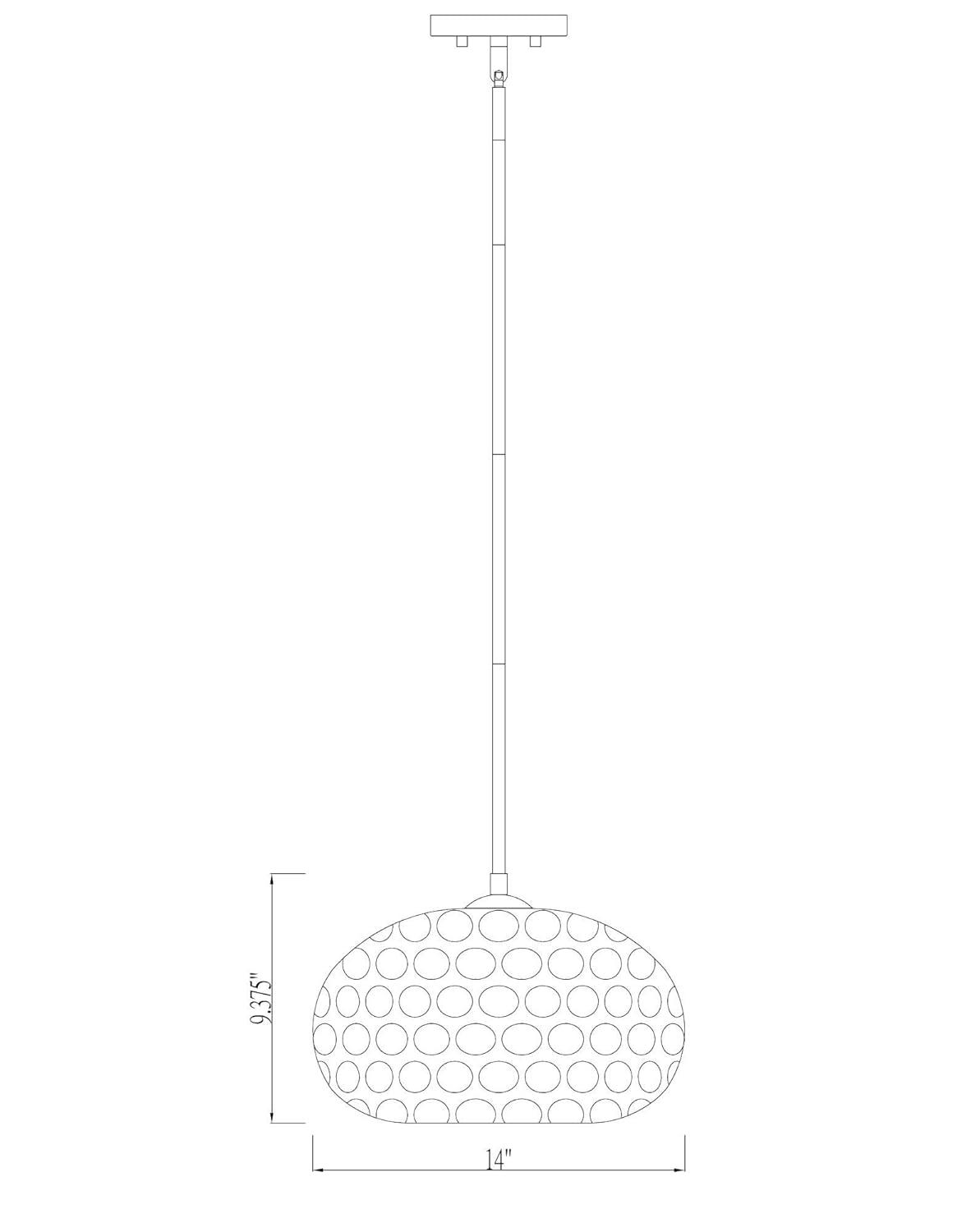 Z-Lite Chloe 1 - Light Pendant in  Brushed Nickel