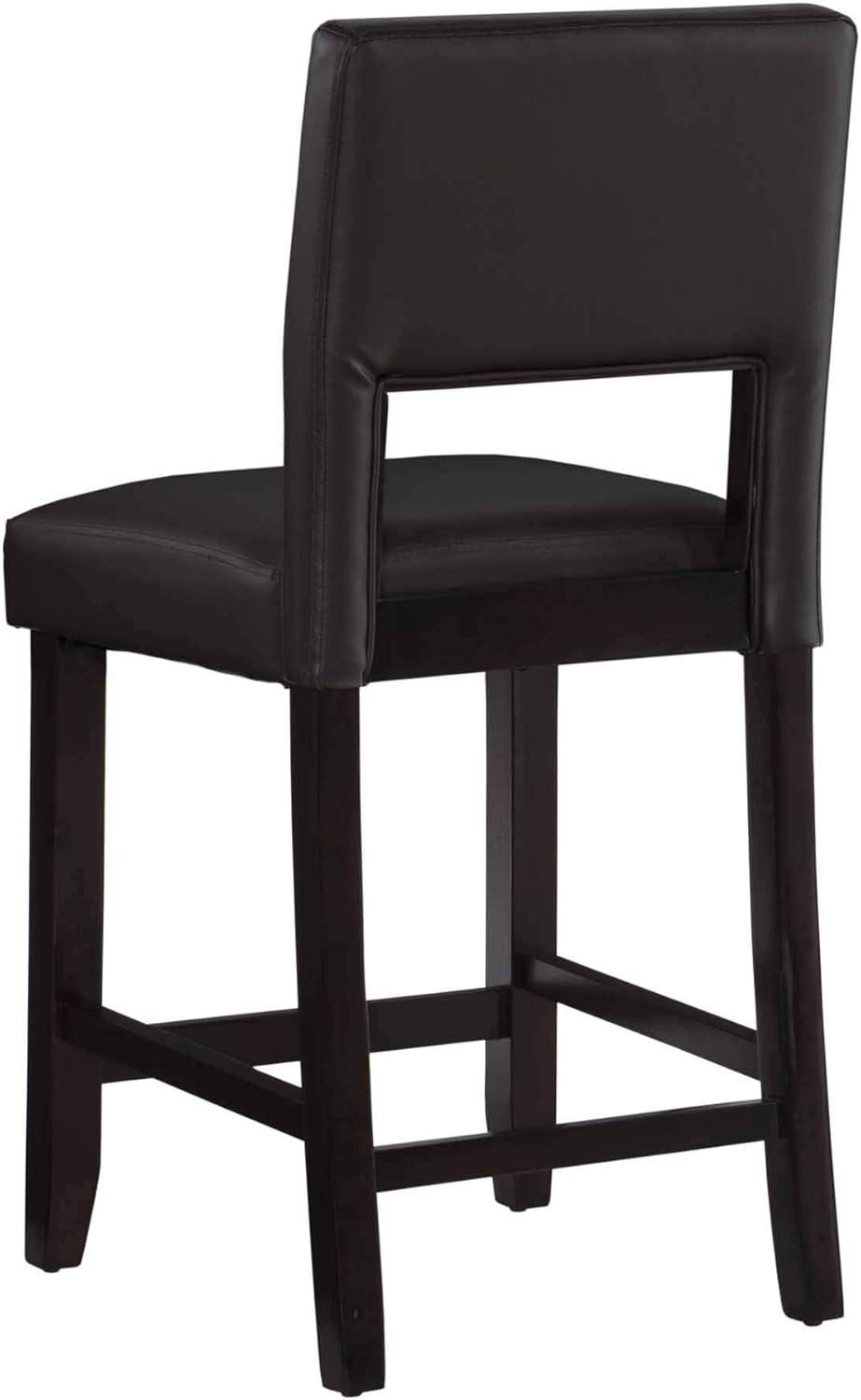 24" Vega Counter Height Barstool Hardwood - Linon