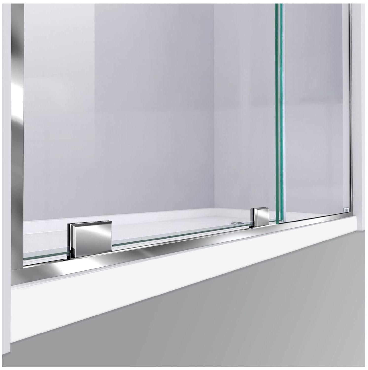 Mirage-Z 56'' W x 58" H Single Sliding Frameless Tub Door with ClearMax™ Technology