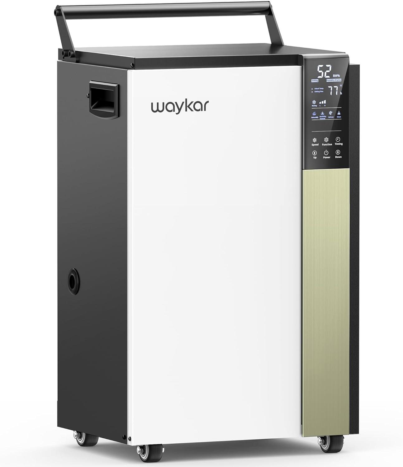 Waykar 190 Pint Commercial Dehumidifier for Home & Basements up to 8000 sq ft