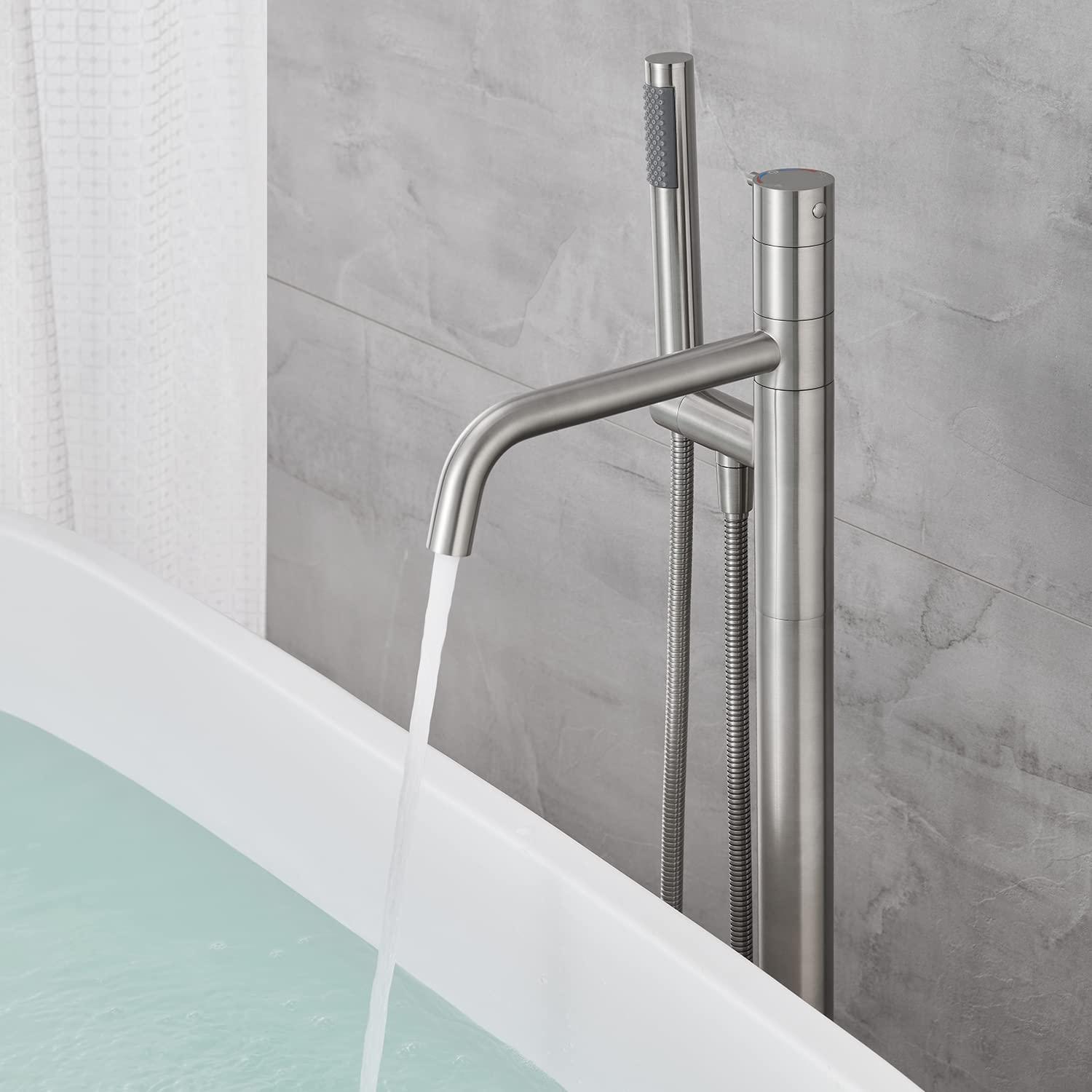 KPAIDA Floor Tub Filler with Diverter BTF54FS014NS