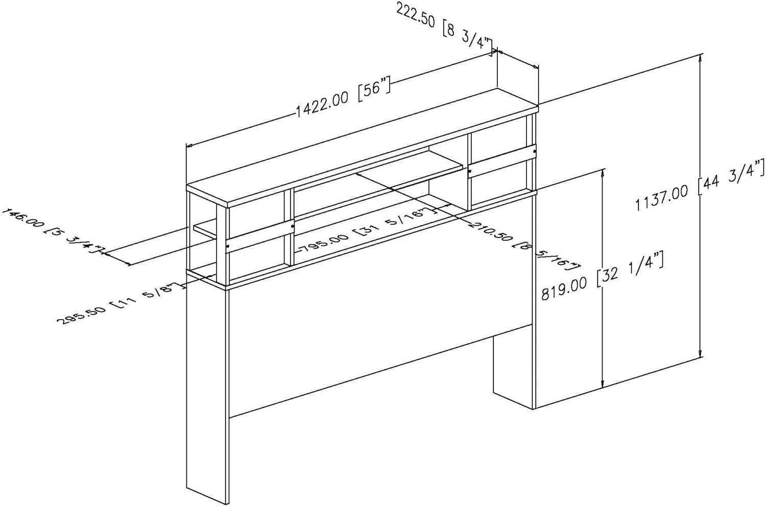 Step One Twin Bookcase Headboard