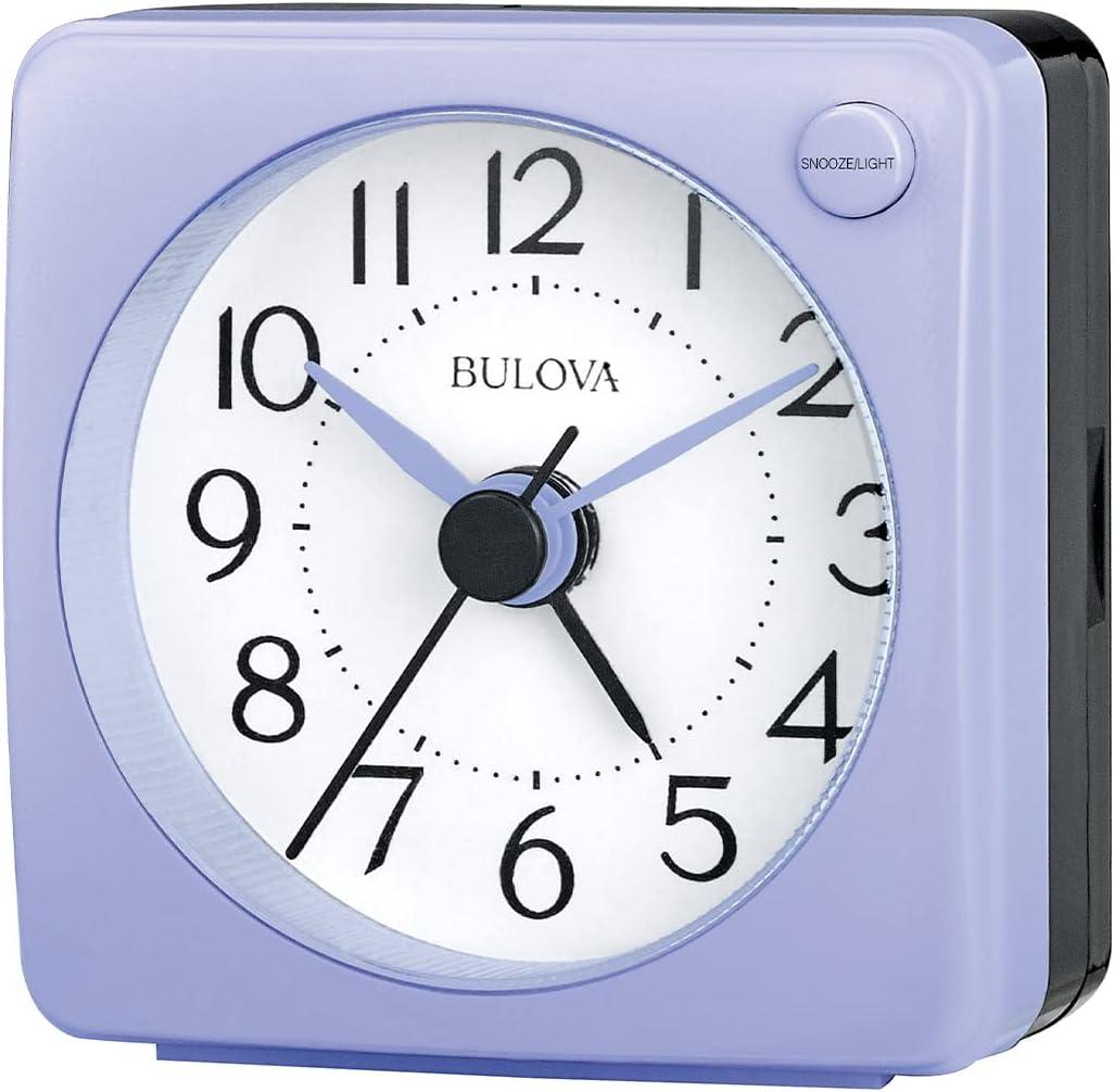 Bulova Clocks  Violet Travel Alarm Quartz Clock