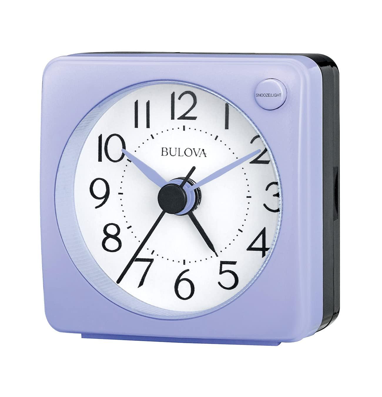 Bulova Clocks  Violet Travel Alarm Quartz Clock