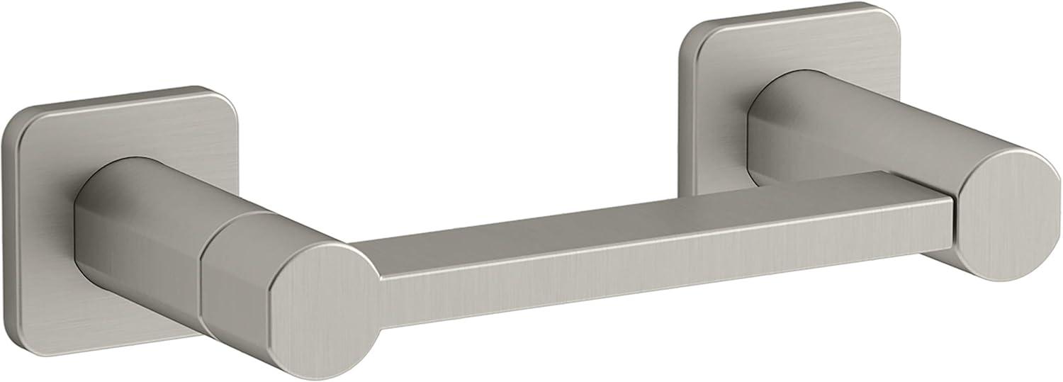 Vibrant Brushed Nickel Pivoting Toilet Paper Holder