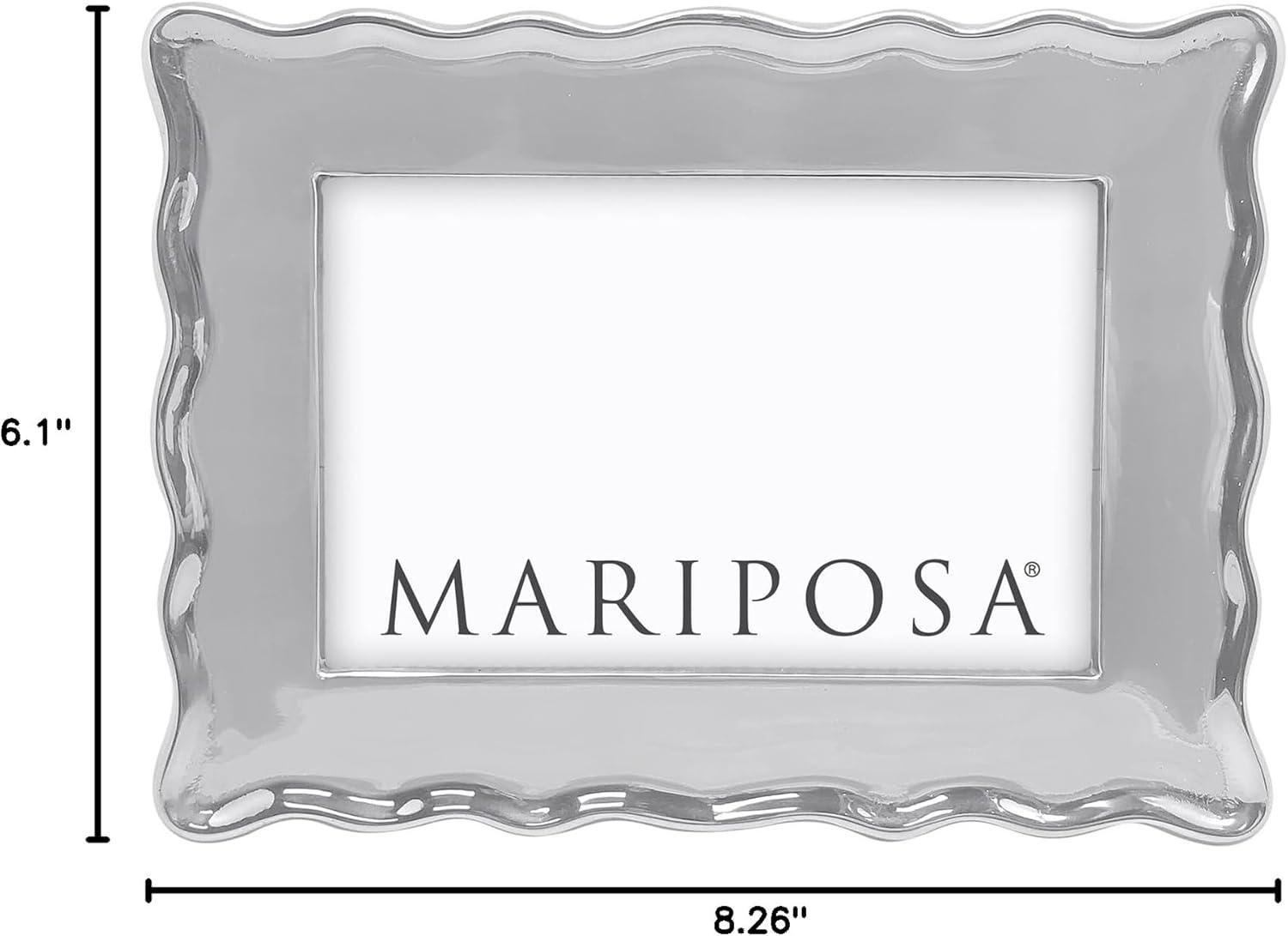 Wavy Silver Recycled Aluminum 4x6 Picture Frame