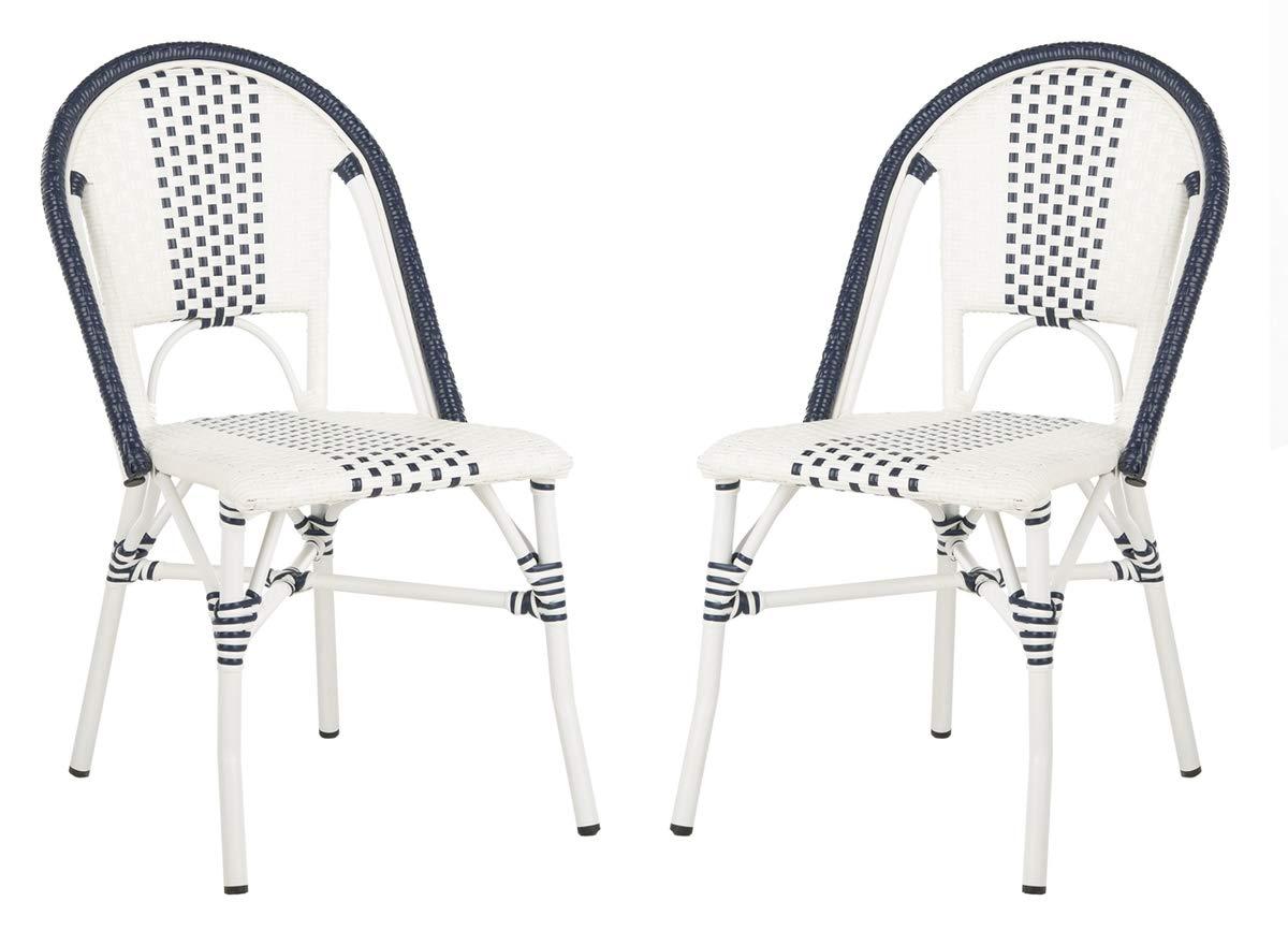 Zoya Chair (Set Of 2) - Indoor/Outdoor - PAT4037 - Blue/White - Safavieh