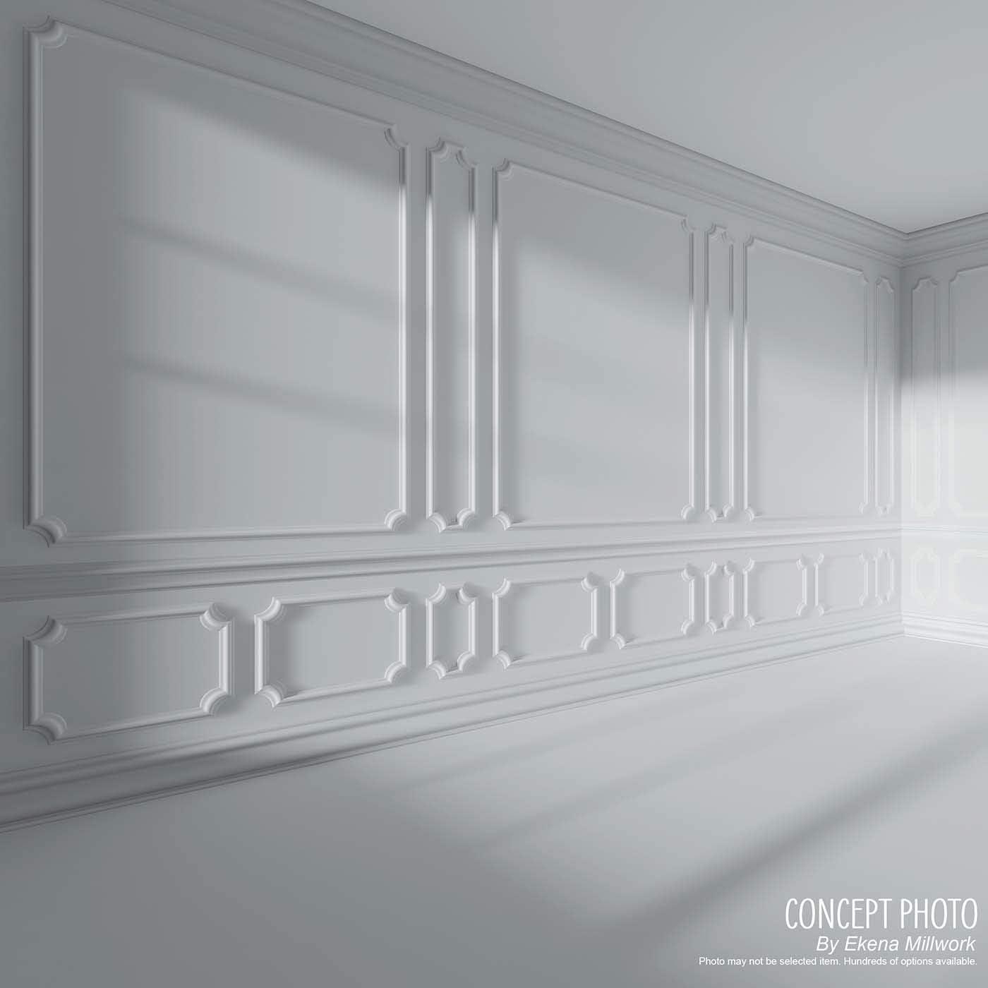 Gray Primed Polyurethane Seville Panel Moulding Corner