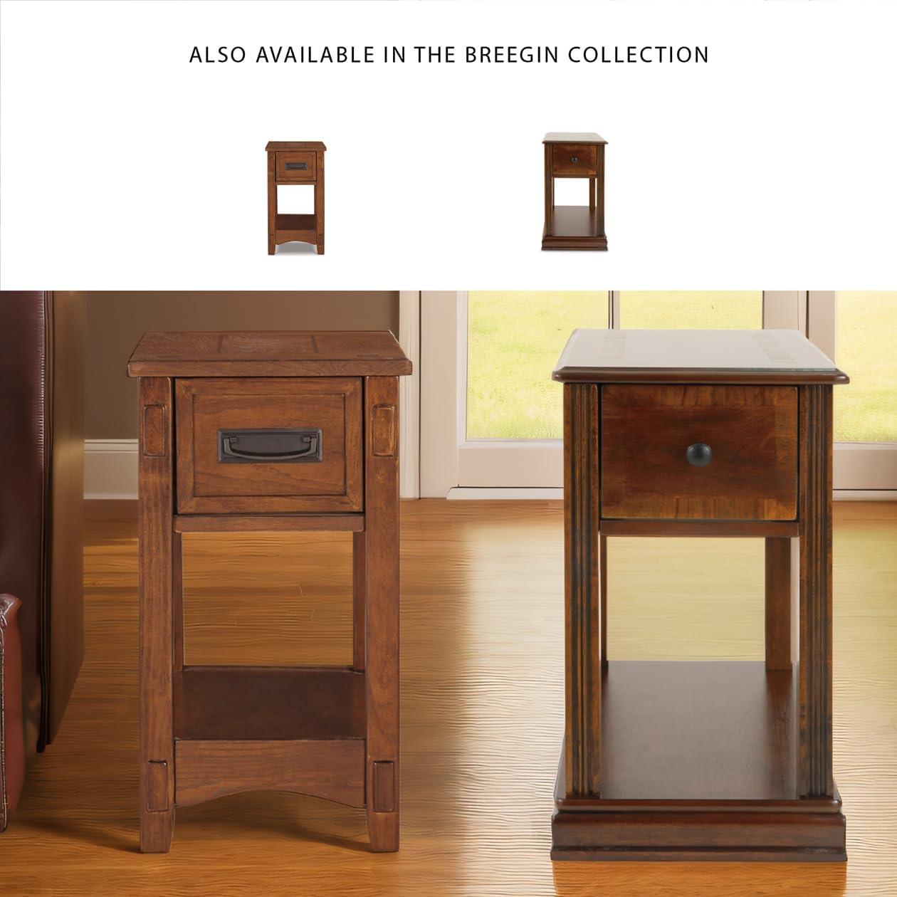 Signature Design by Ashley Contemporary Breegin Chairside End Table Brown