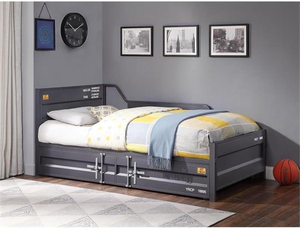 Acme Furniture Twin/Full Cargo Bed Gunmetal Finish