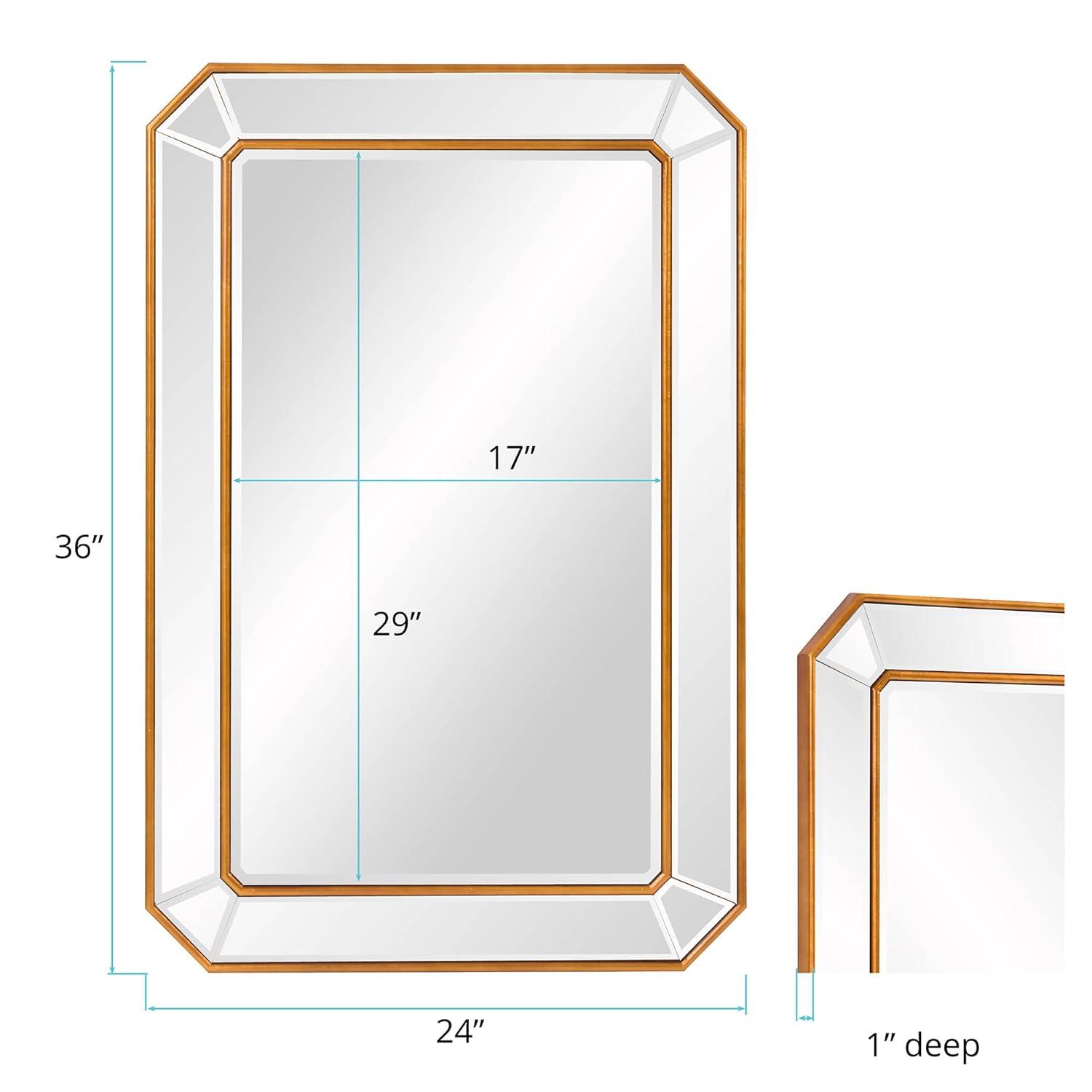 Howard Elliott 36"x24" Leopold Rectangle Wall Mirror