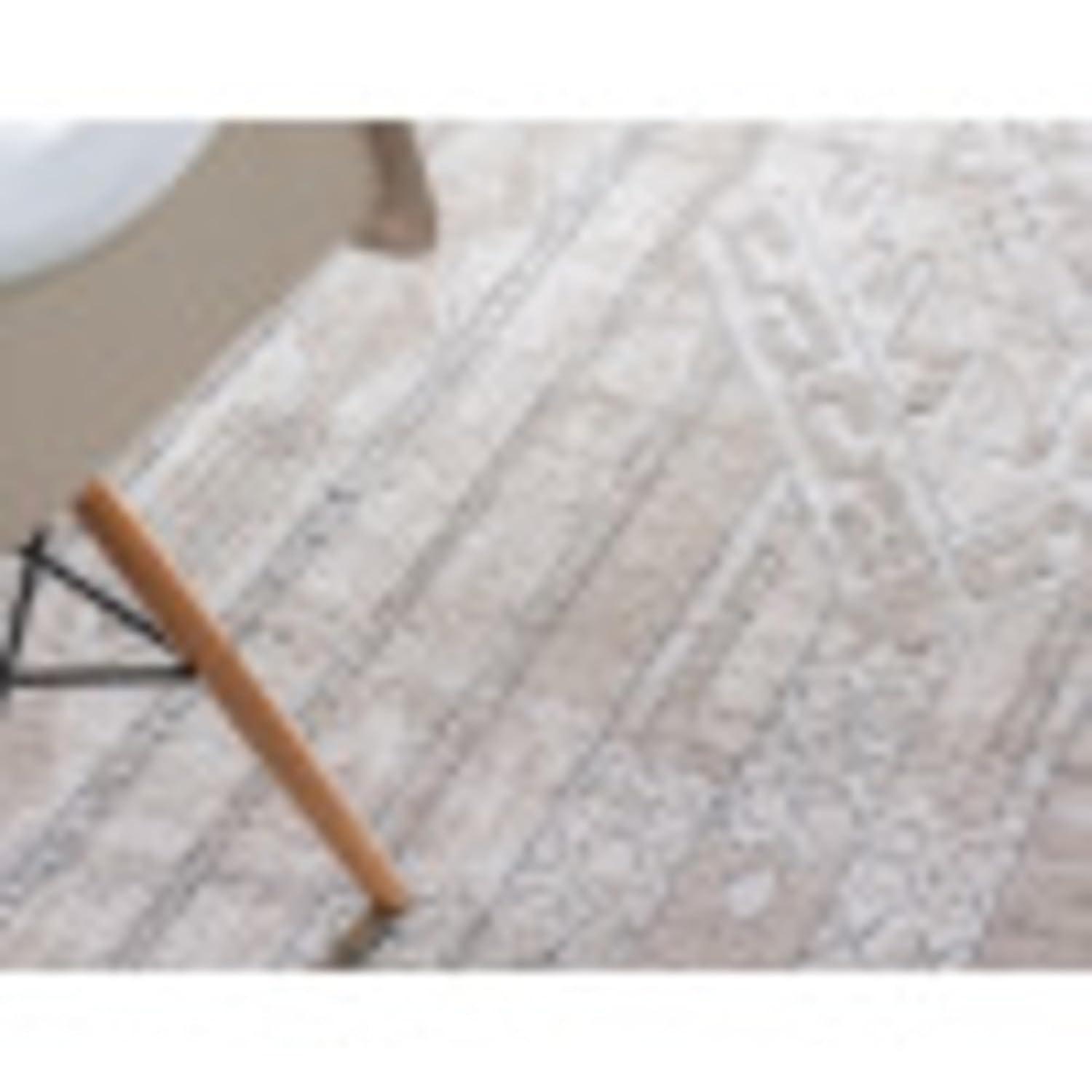 Unique Loom Portland Collection Southwestern Inspired Striped Tone-on-Tone Area Rug (8' 0 x 8' 0 Square, Tan/ Ivory)