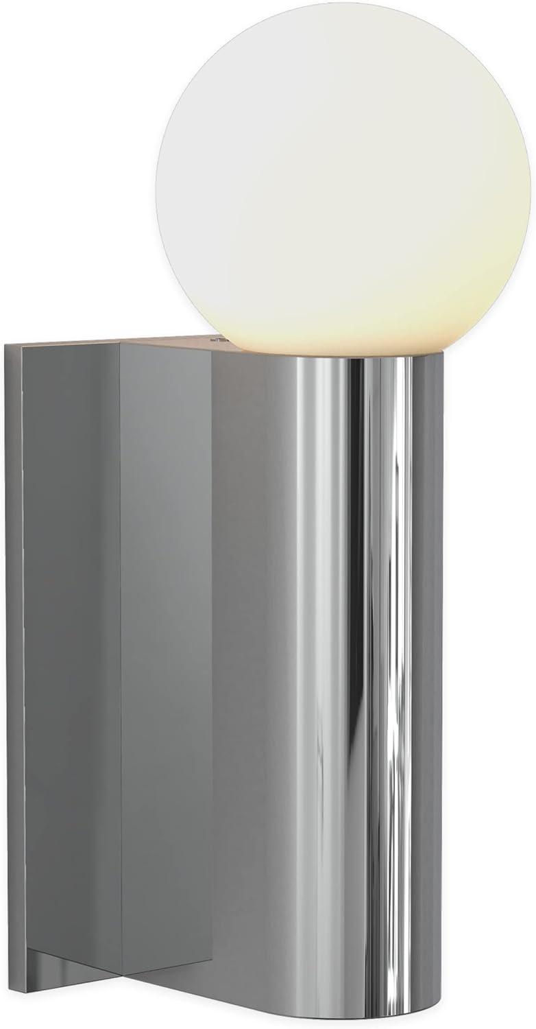 Astro Ortona Sleek Polished Chrome LED Wall Sconce with Crystal Embellishment