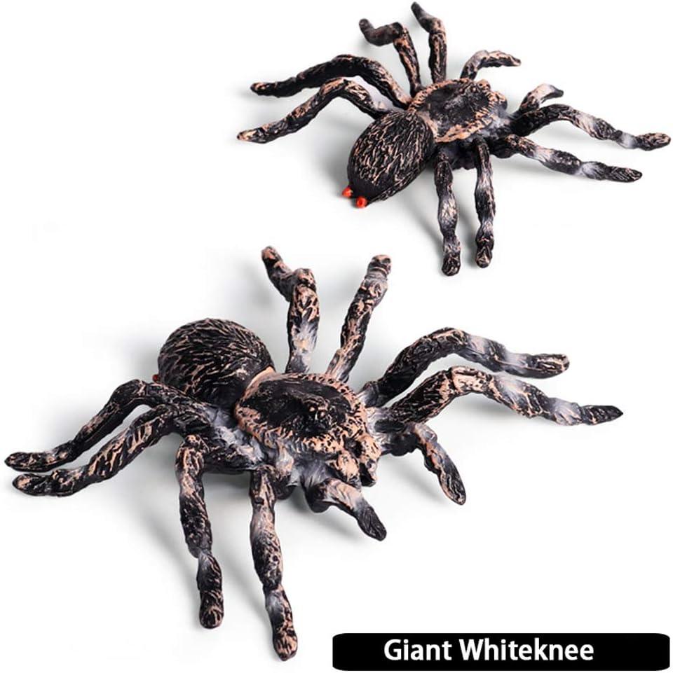 Holzlrgus Realistic Animal Figures - Spider Action Model Lifelike Insect Toy Figures - Educational Learning Toys Birthday Set for Boys Girls Kids Toddlers (Giant Whiteknee)