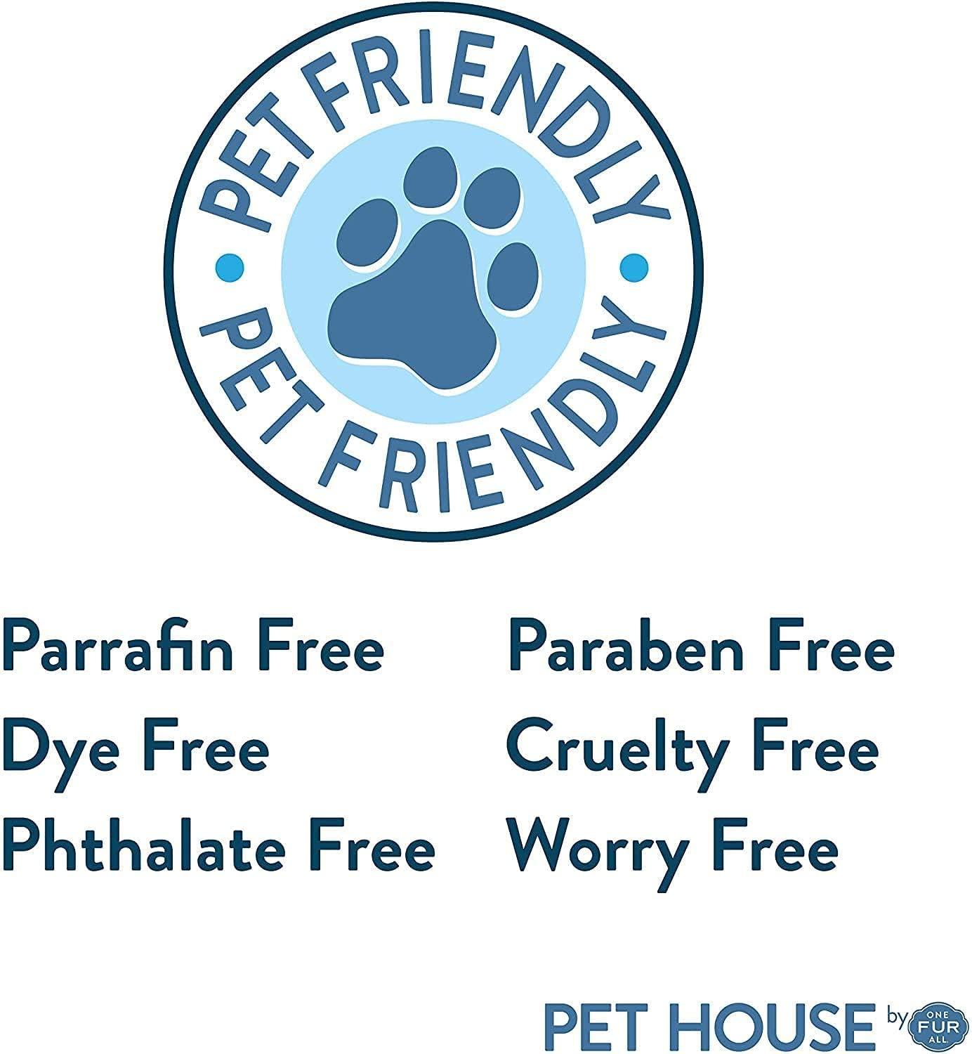 One Fur All Pet House Candle - Fresh Citrus Pack of 2-100% Plant-Based Wax Candle - Pet Odor Eliminator for Home - Non-Toxic & Eco-Friendly Air Freshening Scented Candles