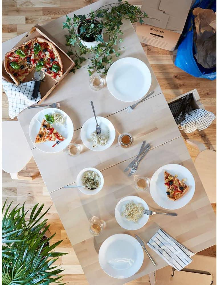 Elegant White Tempered Glass Serving Bowls Set of 6