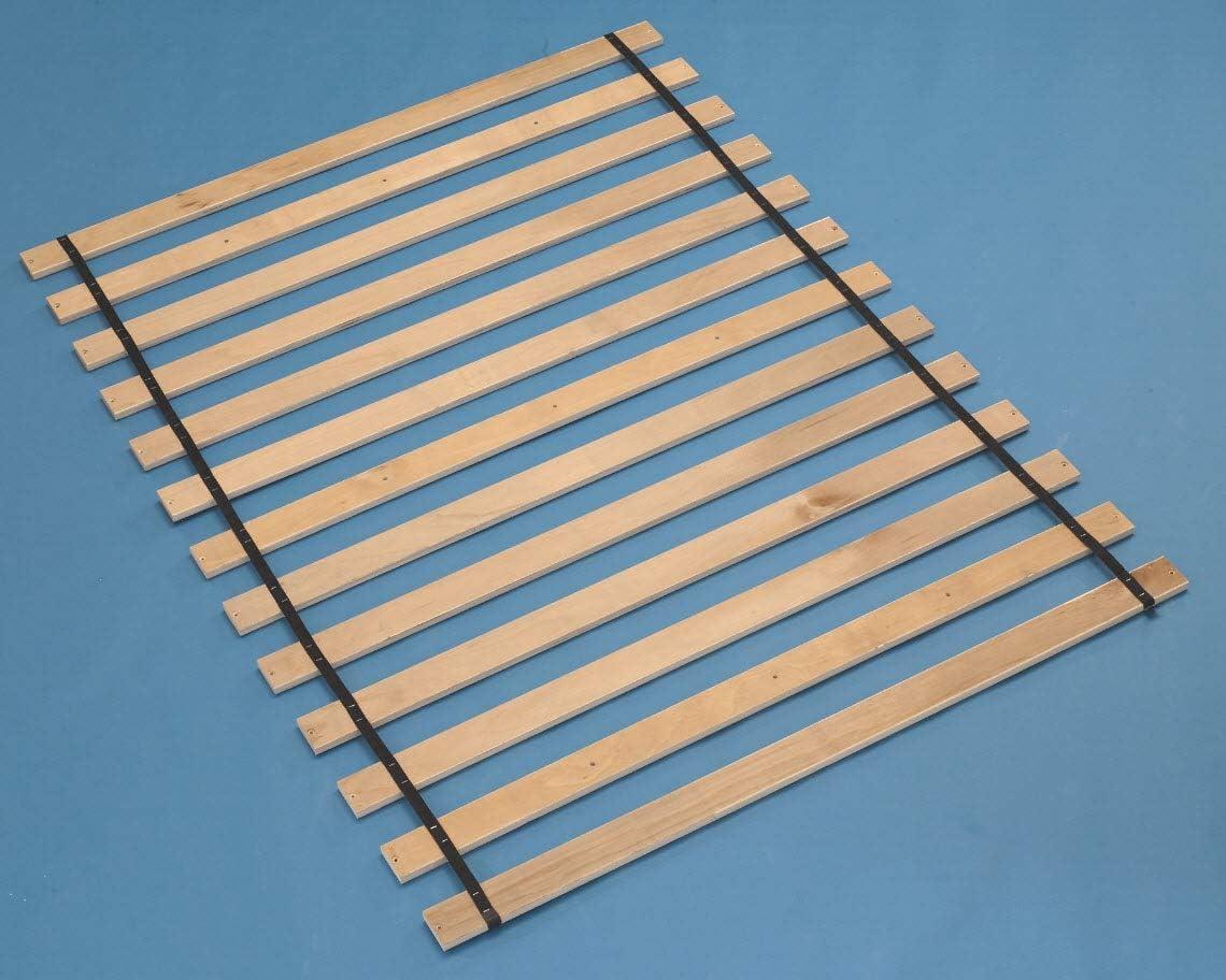 Queen Frames and Rails Roll Slats Brown - Signature Design by Ashley: Mattress Base Support, Wood Bunkie Board