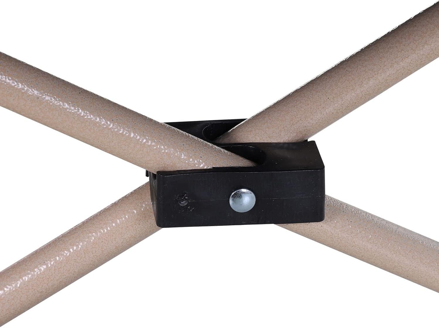 Outsunny Folding Camping Cot for Adults with Carry Bags, Side Pockets, Outdoor Portable Sleeping Bed for Travel Camp Vocation, Blue