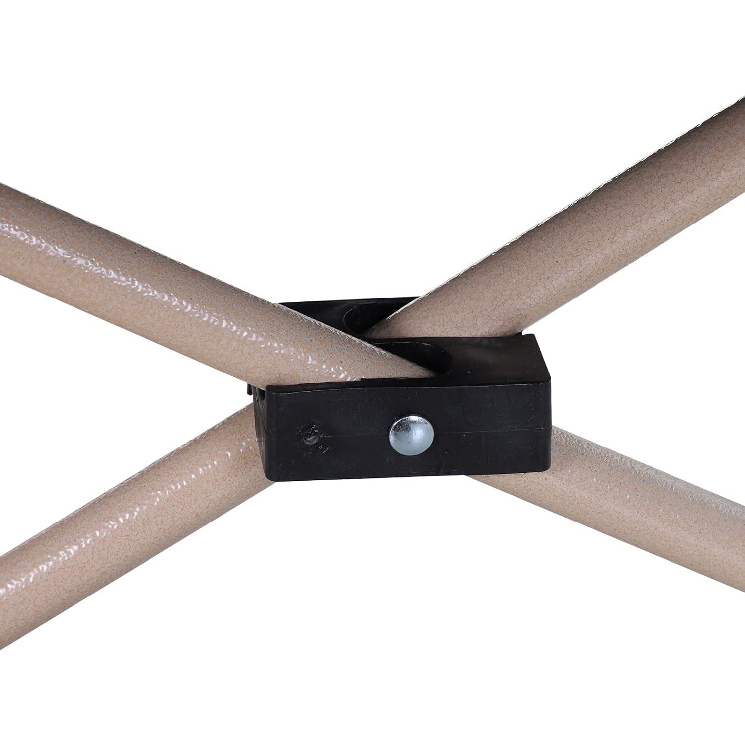 Outsunny Folding Camping Cot for Adults with Carry Bags, Side Pockets, Outdoor Portable Sleeping Bed for Travel Camp Vocation, Blue