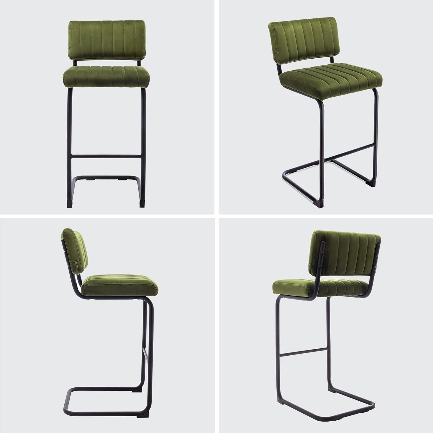 Estes Upholstered Stool with Metal Frame (Set of 2)