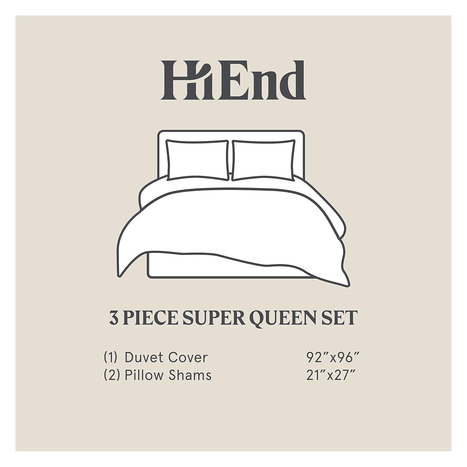 Chenille Herringbone Classic Modern Rustic Twill Woven 3 Pieces Duvet Cover Set