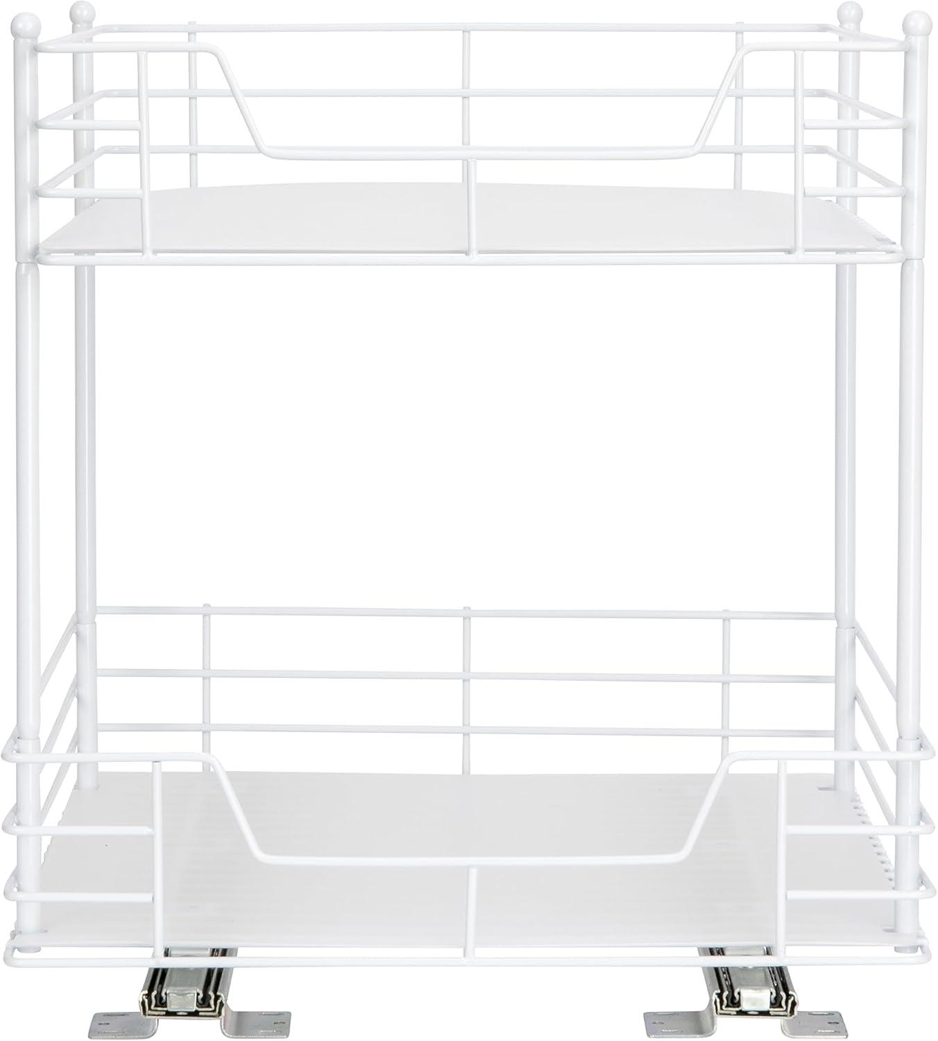 Household Essentials 15" 2-Tier Pantry Organizer White