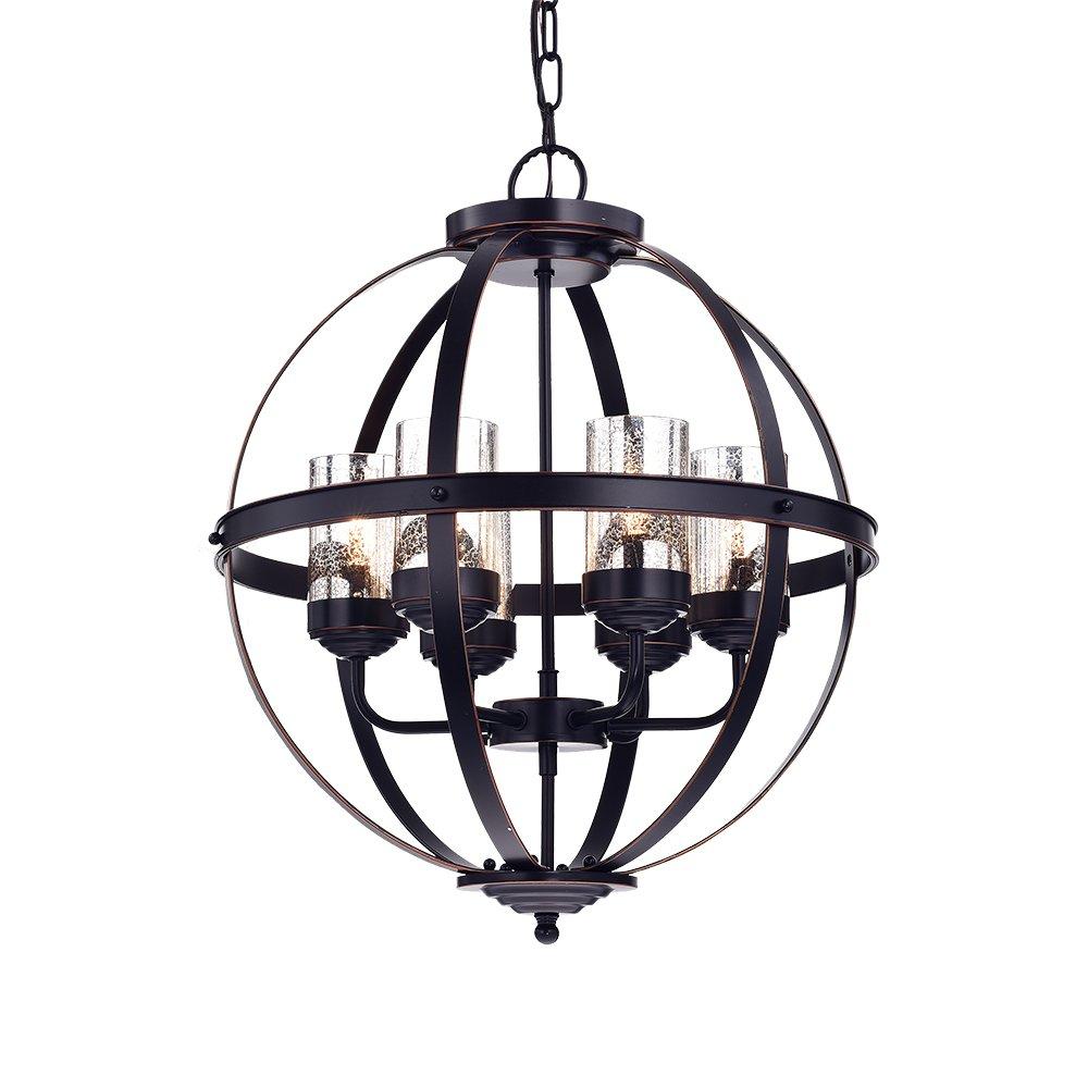 Almog Oil Rubbed Bronze 19-inch Round Pendant Light