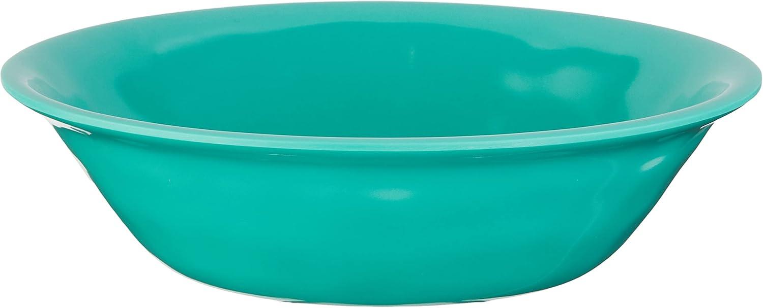 Teal Melamine 12-Piece Dinnerware Set, Service for 4