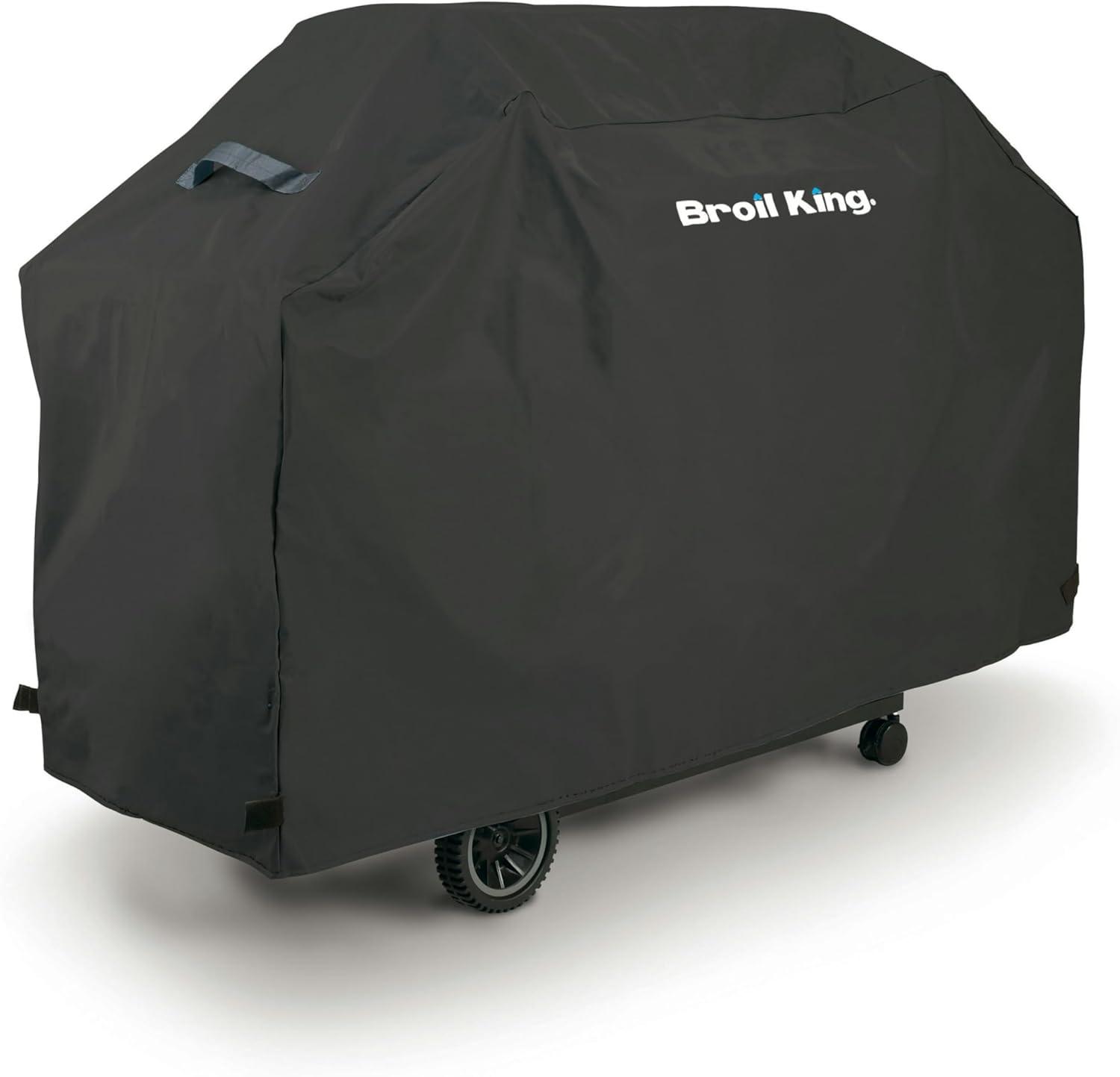 Black PVC and Polyester Cart-Style Grill Cover